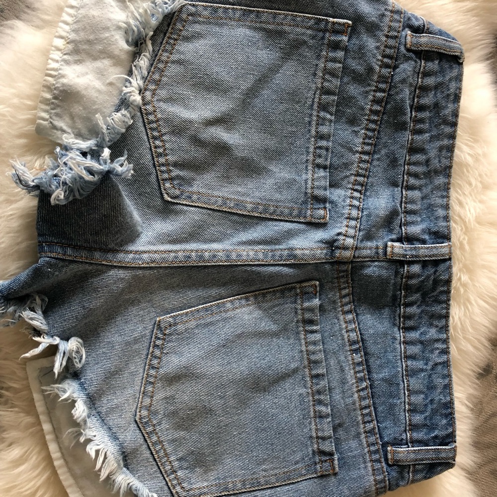 Sequin Ripped Denim Shorts - Picture 4 of 6